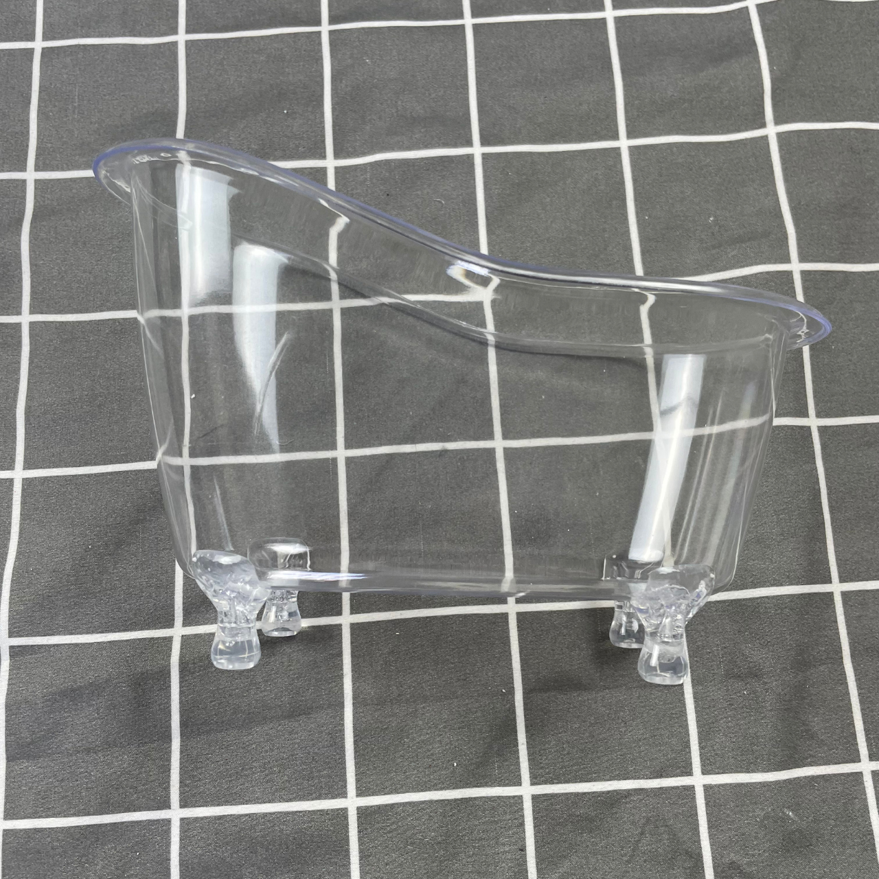 Mini Bathtub Soap Bar Holder – Clear Plastic Soap Dish