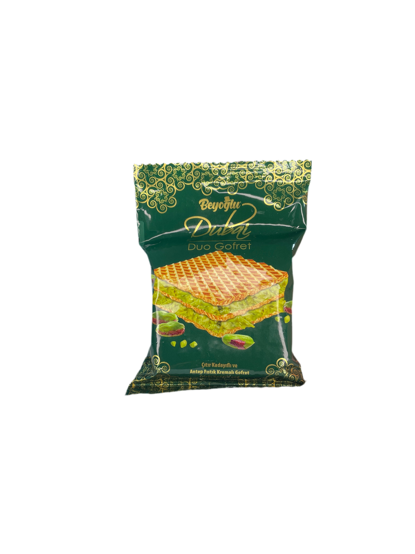 Beyoğlu Dubai Duo Gofret – Pistachio Wafer | Chocolate | (55g)