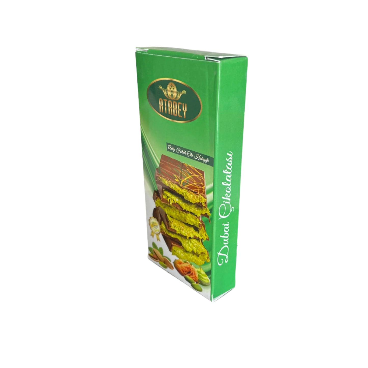 Large Dubai Chocolate Bar – Milk Chocolate & Pistachio (By Atabey)