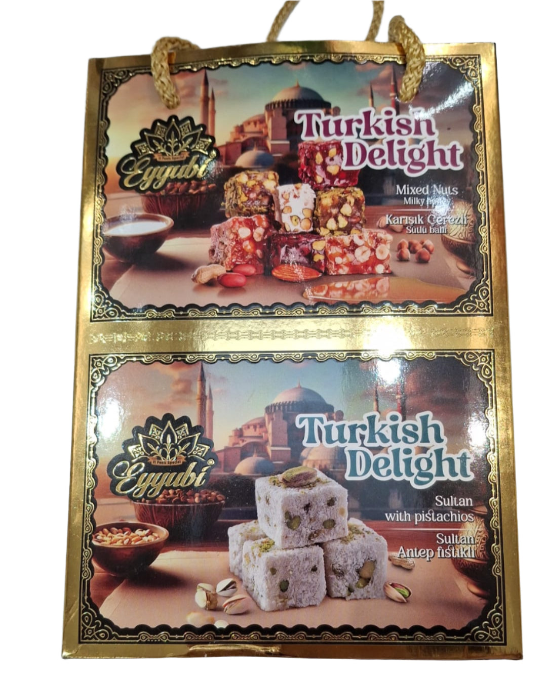 Eyyubi Turkish Delight Gift Pack – 4 Flavors | Rose | (450g)