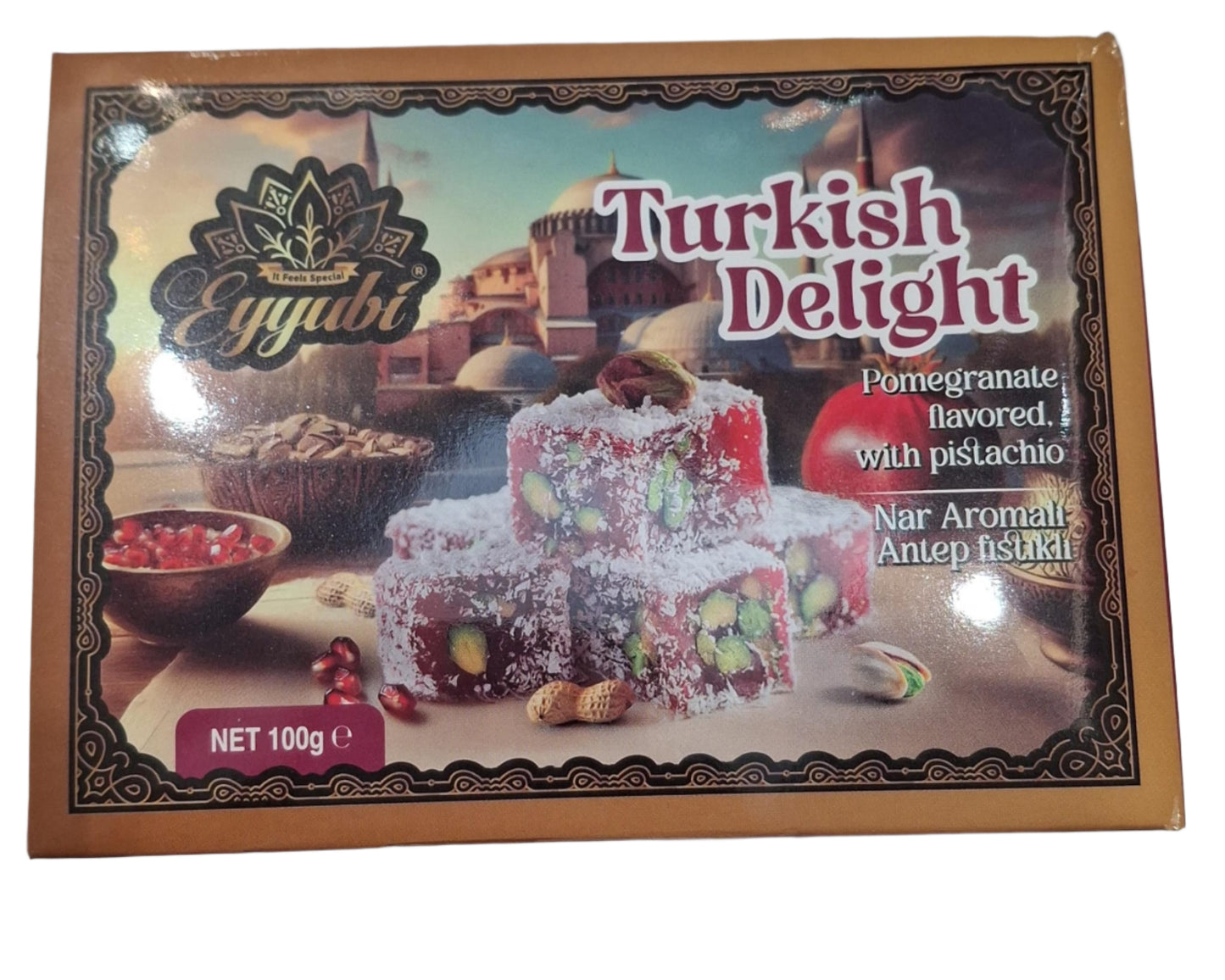 Eyyubi Turkish Delight Gift Pack – 4 Flavors | Rose | (450g)