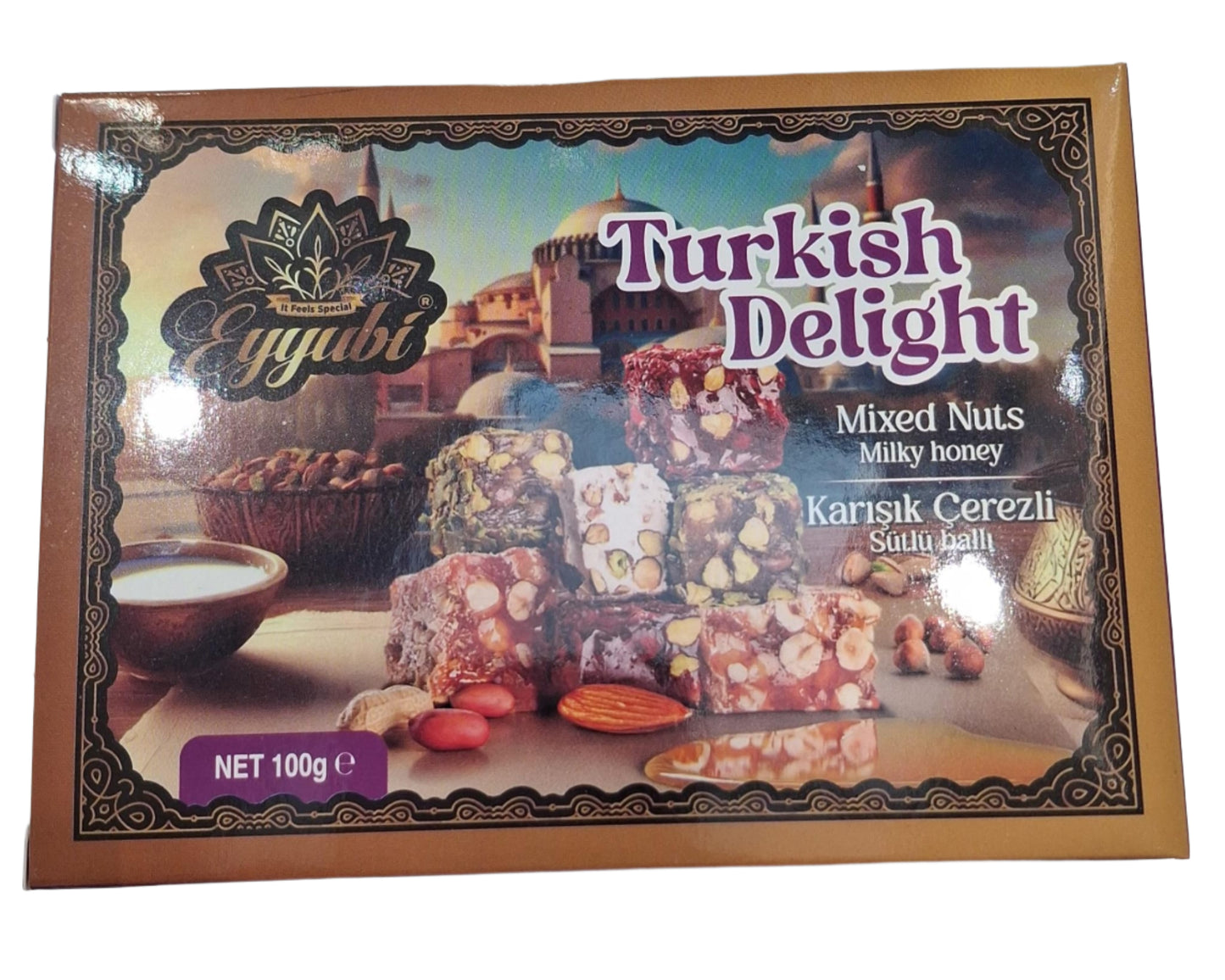 Eyyubi Turkish Delight Gift Pack – 4 Flavors | Rose | (450g)