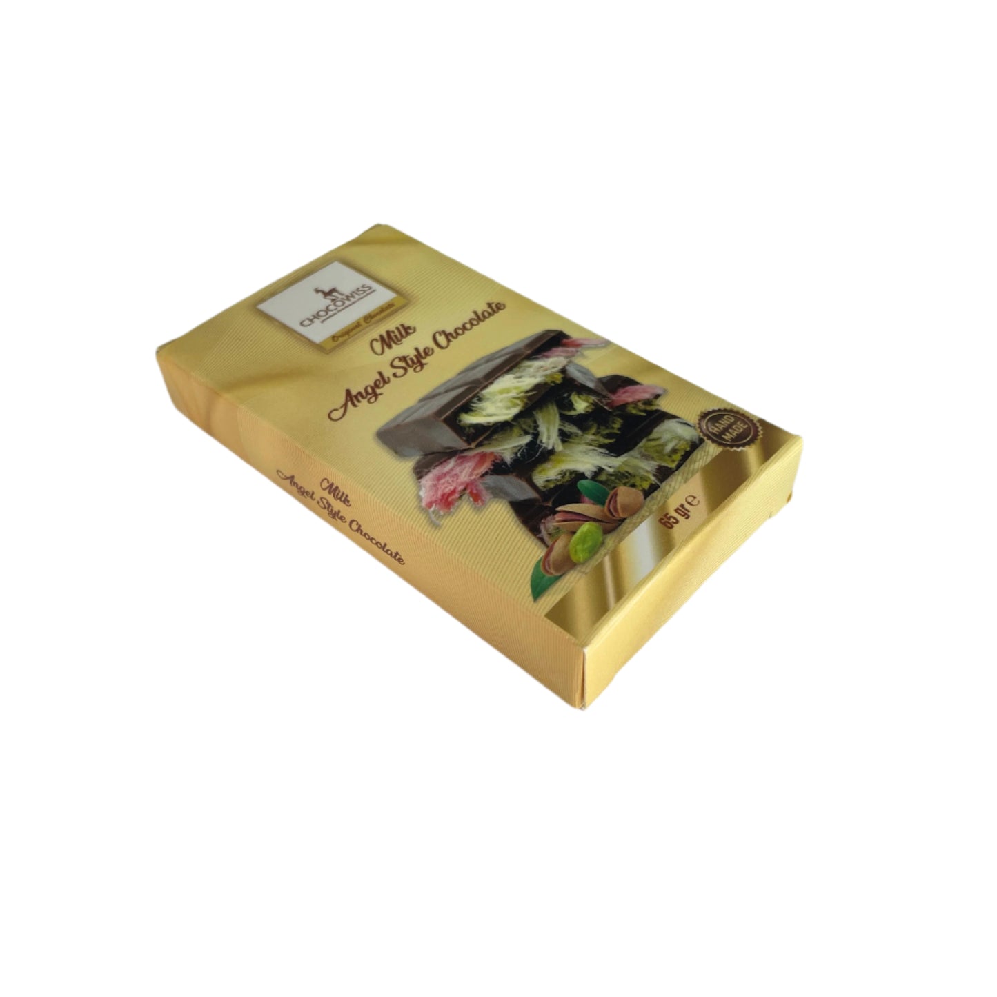 Milk Angel Style Chocolate Bar | Pistachio Cotton Candy Filling (65g)