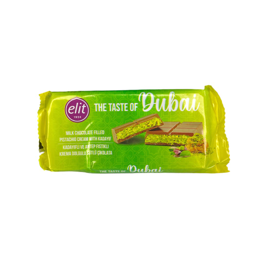 Elit Dubai Chocolate Bar | Milk Chocolate with Pistachio Cream & Kadayıf (90g)
