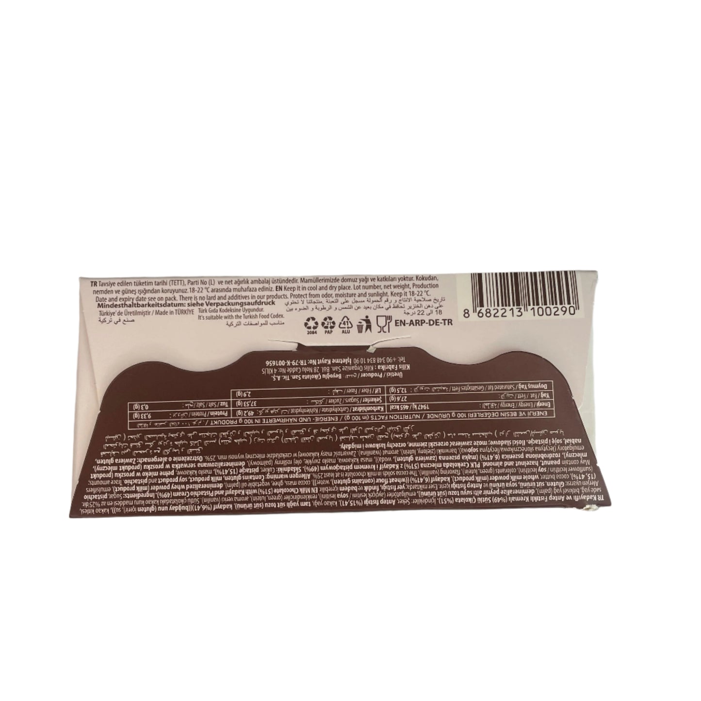 Beyoğlu Dubaco Pistachio Chocolate Bar | Milk Chocolate with Kadayif & Pistachio Cream (95g)