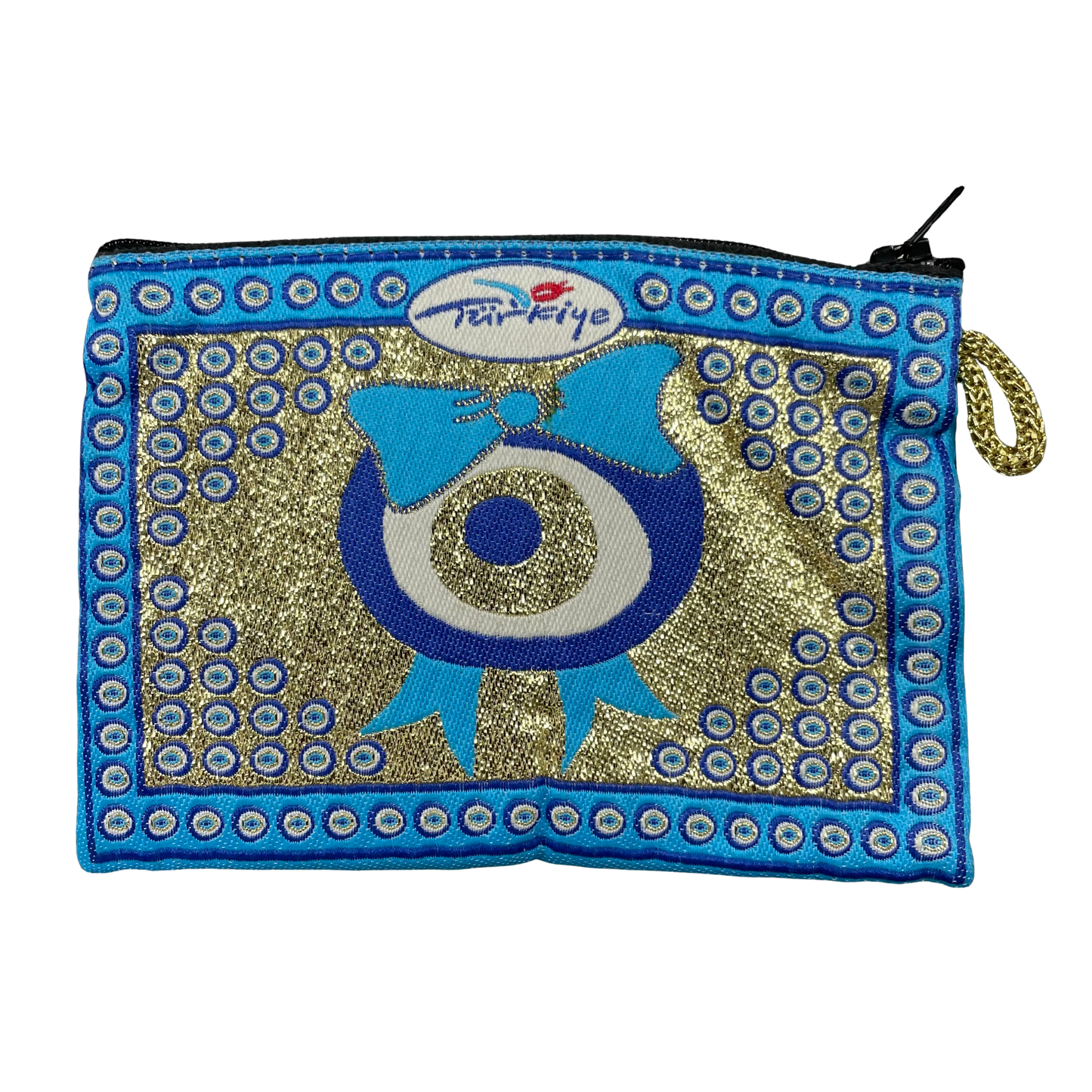 Turkish Evil Eye Coin Pouch – Woven Zipper Pouch