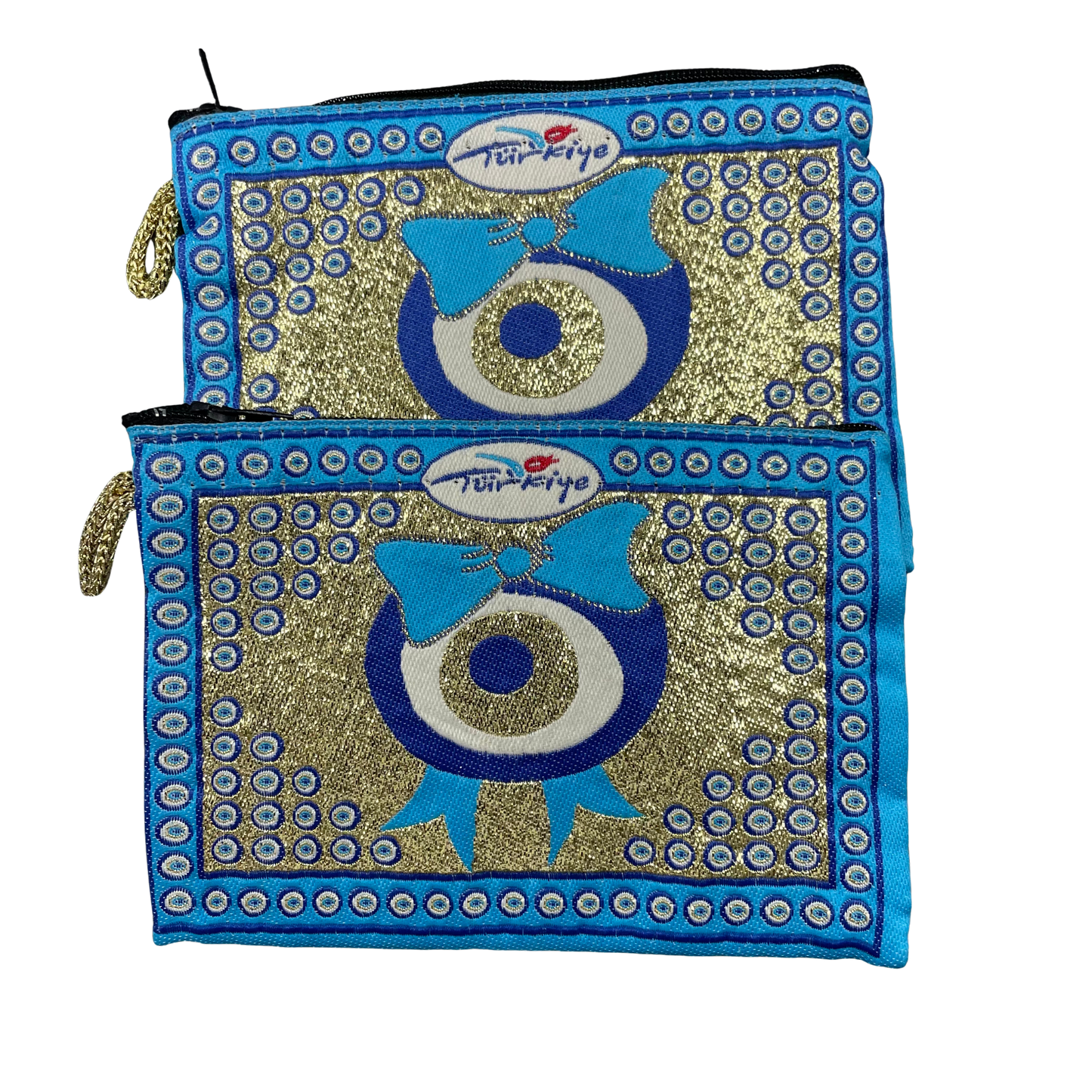 Turkish Evil Eye Coin Pouch – Woven Zipper Pouch