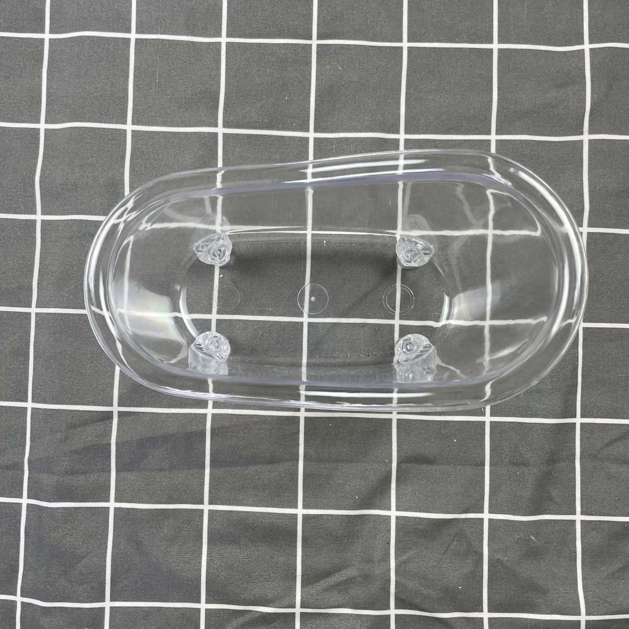 Mini Bathtub Soap Bar Holder – Clear Plastic Soap Dish