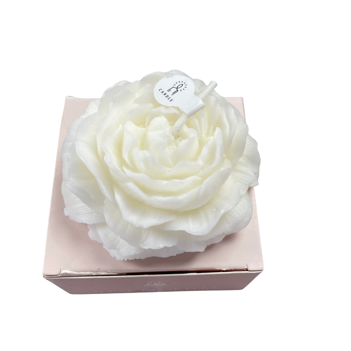 White Rose Shaped Scented Candle