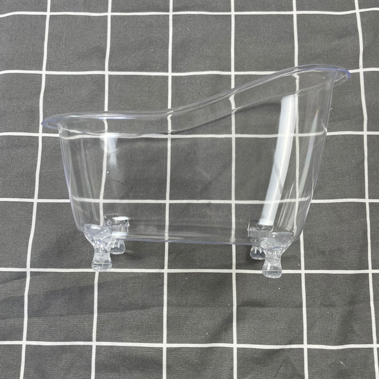 Mini Bathtub Soap Bar Holder – Clear Plastic Soap Dish