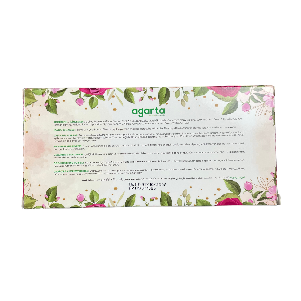 Agarta Rose Garden Luxury Glycerin Soap Set (3 × 100g)