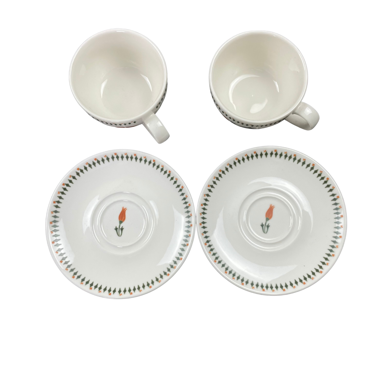 Amalfi Limoncello Tea Set | 2 Glasses & Porcelain Saucers