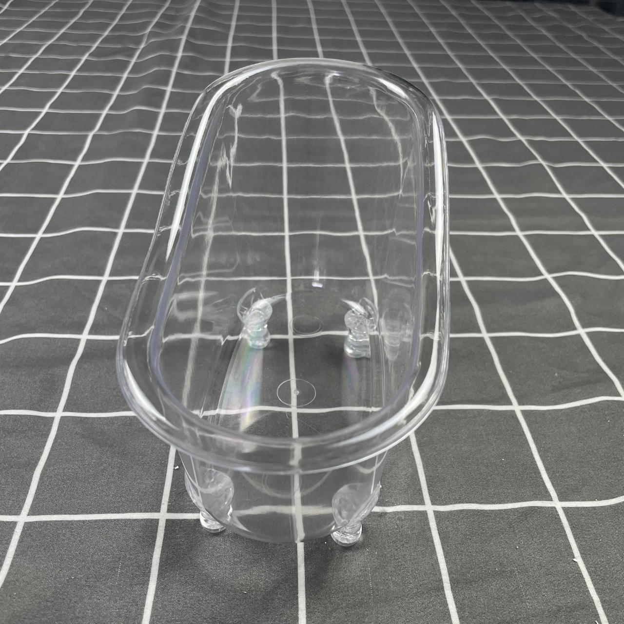 Mini Bathtub Soap Bar Holder – Clear Plastic Soap Dish