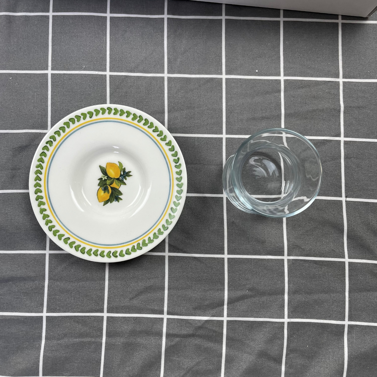 Amalfi Limoncello Tea Set | 2 Glasses & Porcelain Saucers