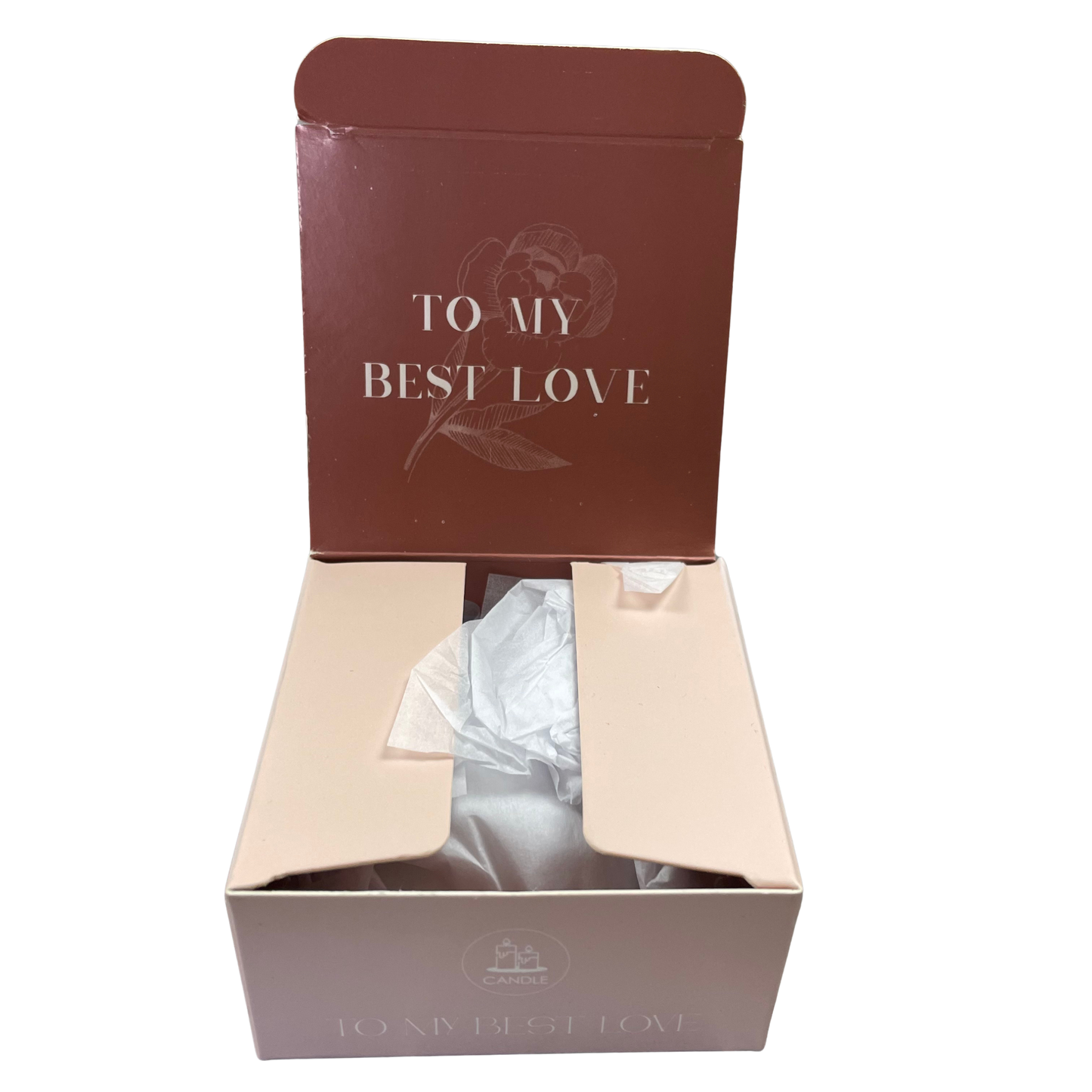 White Rose Shaped Scented Candle