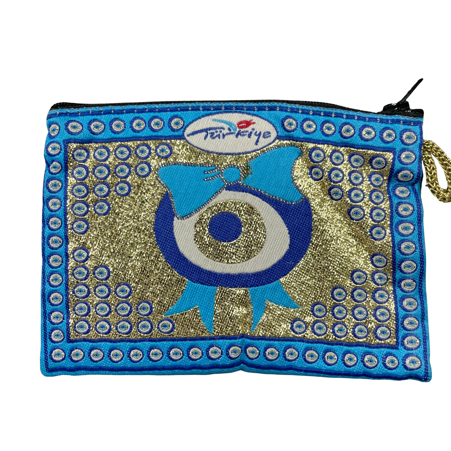 Turkish Evil Eye Coin Pouch – Woven Zipper Pouch