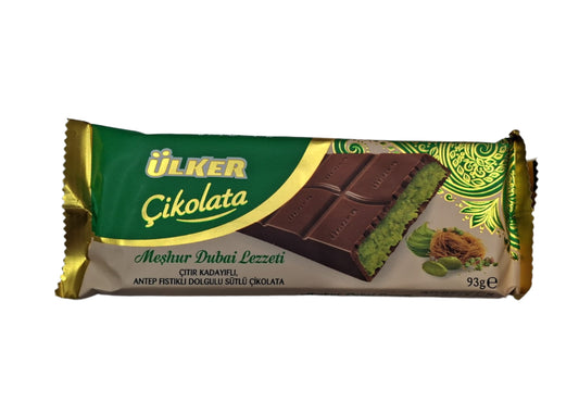 Ülker Pistachio Chocolate Bar – Crunchy & Creamy | Chocolate | (80g)