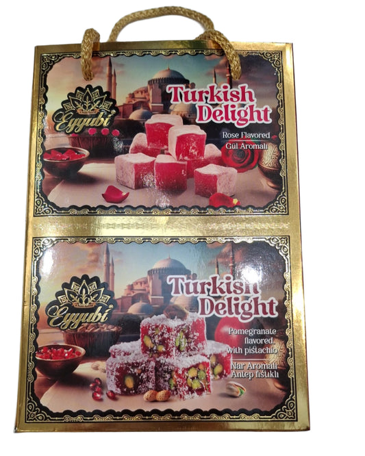 Eyyubi Turkish Delight Gift Pack – 4 Flavors | Rose | (450g)
